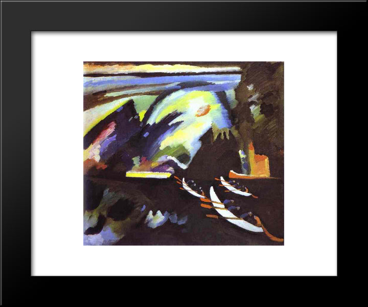 Boat Trip 20x24 Black Modern Wood Framed Art Print Poster by Kandinsky, Wassily