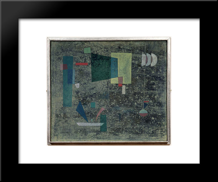 Circulation Slowed 20x24 Black Modern Wood Framed Art Print Poster by Kandinsky, Wassily