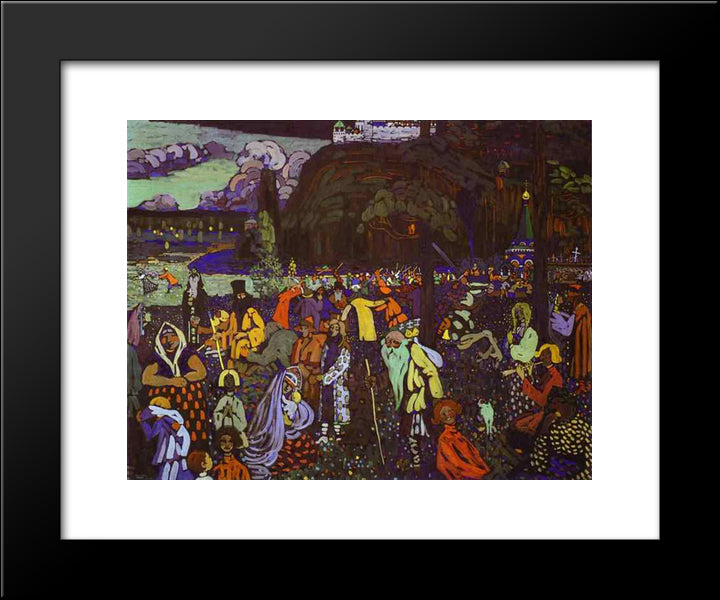 Colorful Life 20x24 Black Modern Wood Framed Art Print Poster by Kandinsky, Wassily