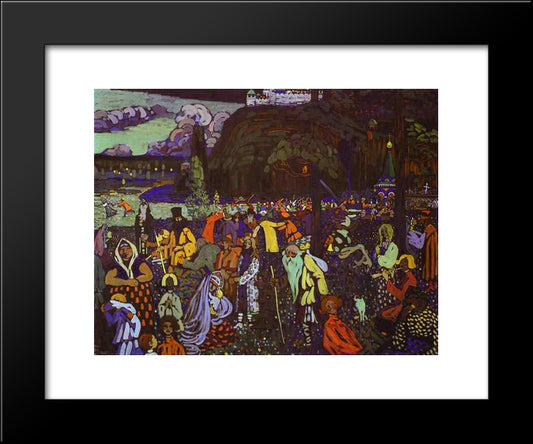 Colorful Life 20x24 Black Modern Wood Framed Art Print Poster by Kandinsky, Wassily