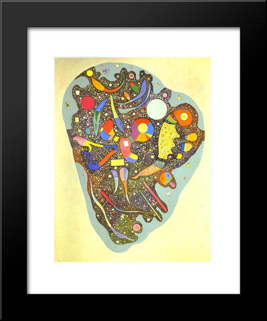 Colourful Ensemble 20x24 Black Modern Wood Framed Art Print Poster by Kandinsky, Wassily