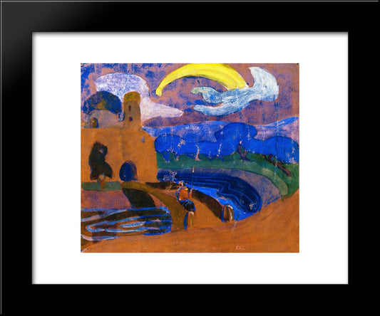 Comet 20x24 Black Modern Wood Framed Art Print Poster by Kandinsky, Wassily