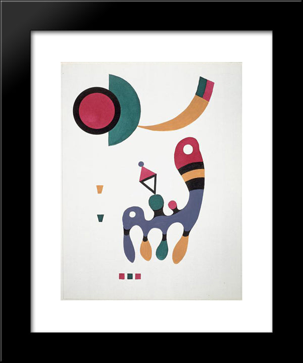 Composition 20x24 Black Modern Wood Framed Art Print Poster by Kandinsky, Wassily