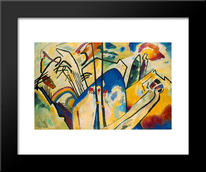 Composition Iv 20x24 Black Modern Wood Framed Art Print Poster by Kandinsky, Wassily