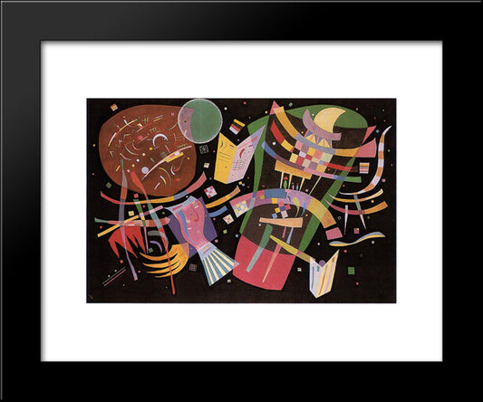 Composition X 20x24 Black Modern Wood Framed Art Print Poster by Kandinsky, Wassily