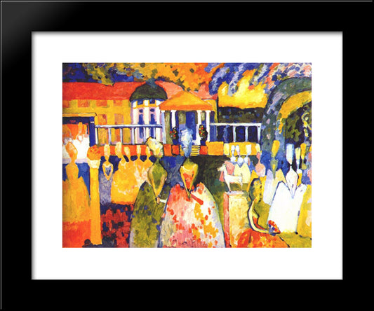 Crinolines 20x24 Black Modern Wood Framed Art Print Poster by Kandinsky, Wassily