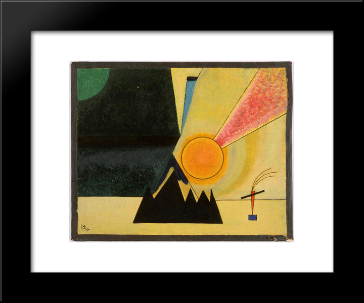 Development 20x24 Black Modern Wood Framed Art Print Poster by Kandinsky, Wassily