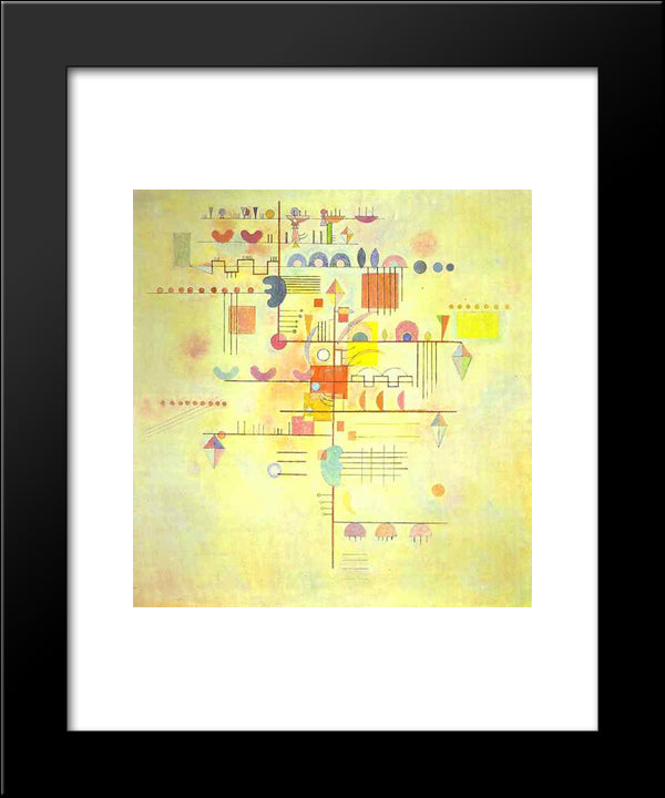 Gentle Accent 20x24 Black Modern Wood Framed Art Print Poster by Kandinsky, Wassily