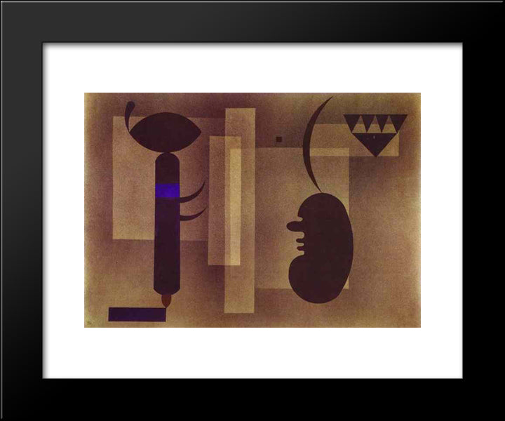 Gloomy Situation 20x24 Black Modern Wood Framed Art Print Poster by Kandinsky, Wassily