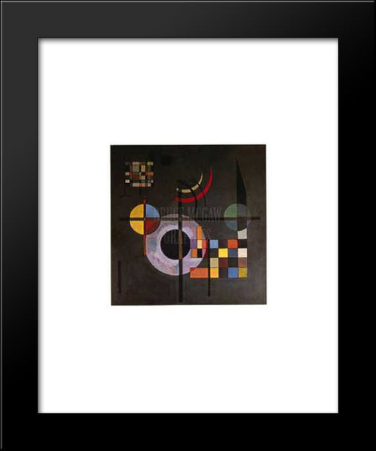 Gravitation 20x24 Black Modern Wood Framed Art Print Poster by Kandinsky, Wassily