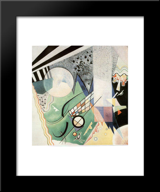 Green Composition 20x24 Black Modern Wood Framed Art Print Poster by Kandinsky, Wassily