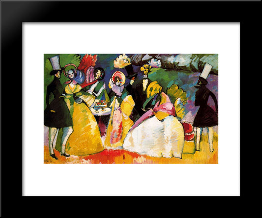 Group In Crinolines 20x24 Black Modern Wood Framed Art Print Poster by Kandinsky, Wassily