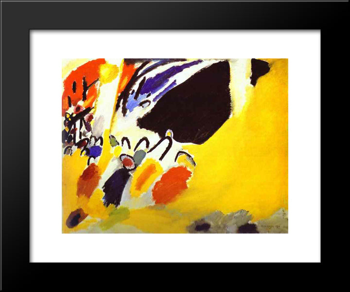 Impression Iii (Concert) 20x24 Black Modern Wood Framed Art Print Poster by Kandinsky, Wassily