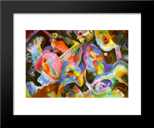 Improvisation. Deluge. 20x24 Black Modern Wood Framed Art Print Poster by Kandinsky, Wassily