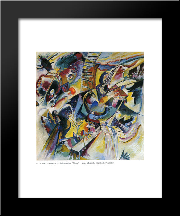 Improvisation. Gorge 20x24 Black Modern Wood Framed Art Print Poster by Kandinsky, Wassily