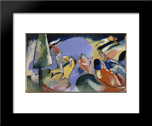 Improvisation 14 20x24 Black Modern Wood Framed Art Print Poster by Kandinsky, Wassily