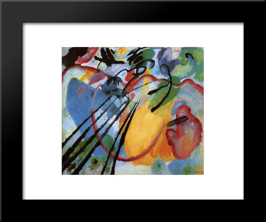 Improvisation 26 (Rowing) 20x24 Black Modern Wood Framed Art Print Poster by Kandinsky, Wassily