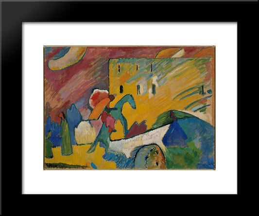 Improvisation 3 20x24 Black Modern Wood Framed Art Print Poster by Kandinsky, Wassily