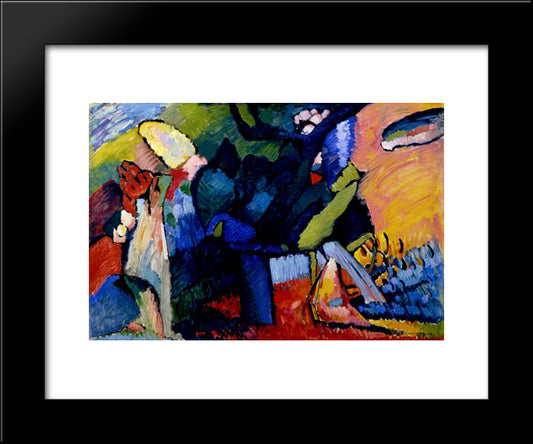 Improvisation 4 20x24 Black Modern Wood Framed Art Print Poster by Kandinsky, Wassily