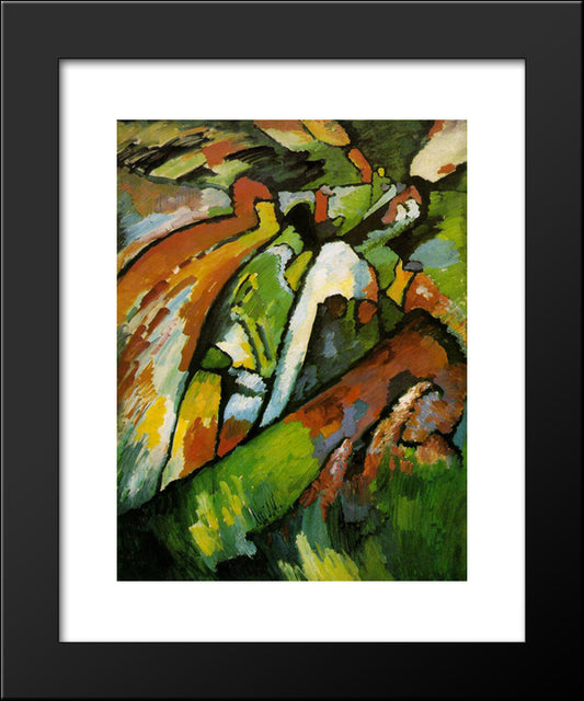 Improvisation 7 20x24 Black Modern Wood Framed Art Print Poster by Kandinsky, Wassily