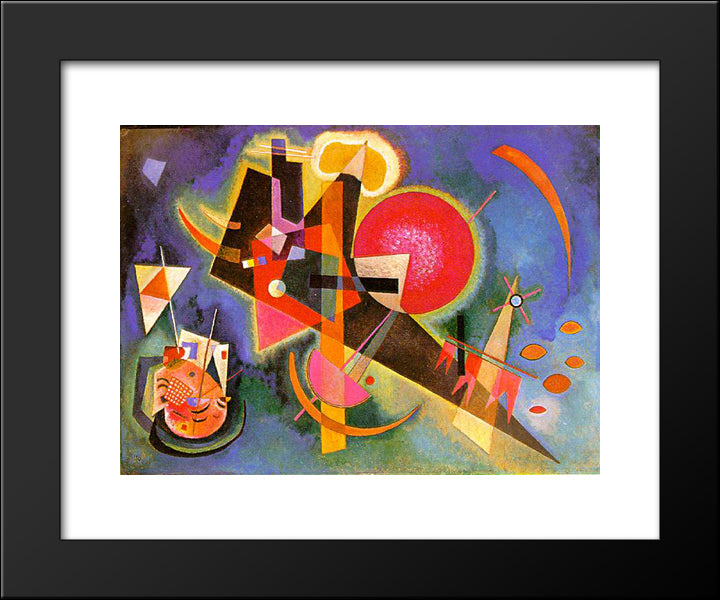 In Blue 20x24 Black Modern Wood Framed Art Print Poster by Kandinsky, Wassily