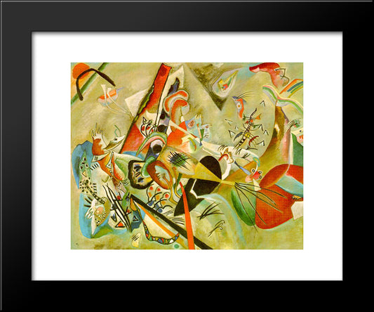 In Grey 20x24 Black Modern Wood Framed Art Print Poster by Kandinsky, Wassily