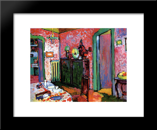 Interior (My Dining Room) 20x24 Black Modern Wood Framed Art Print Poster by Kandinsky, Wassily