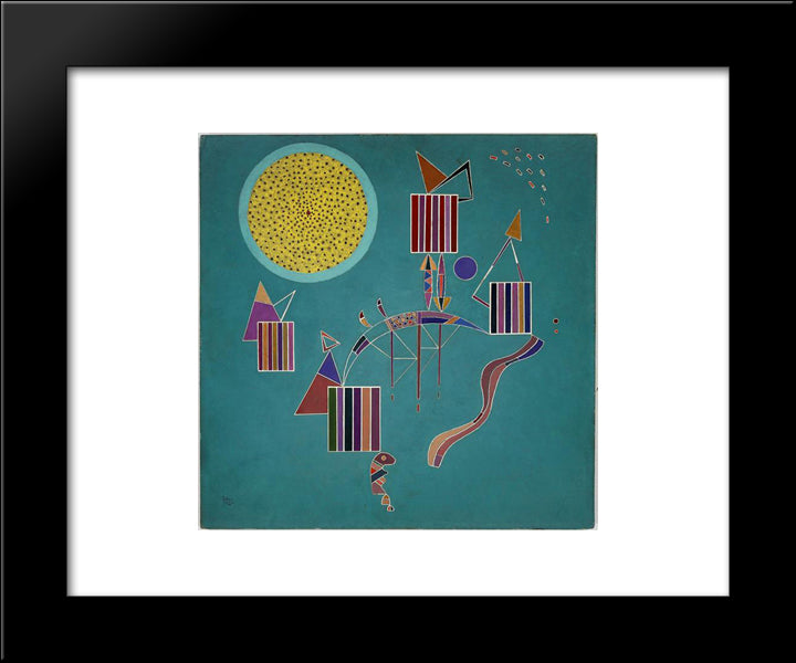 Intime Message 20x24 Black Modern Wood Framed Art Print Poster by Kandinsky, Wassily