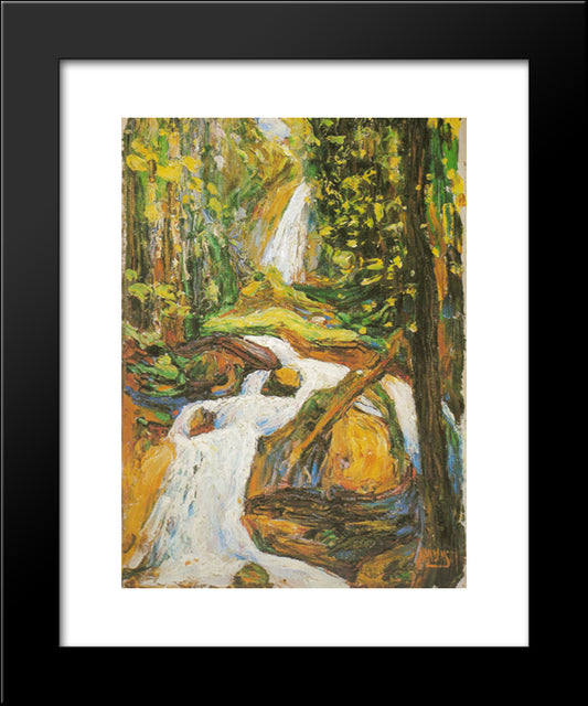 Kochel Waterfall I 20x24 Black Modern Wood Framed Art Print Poster by Kandinsky, Wassily