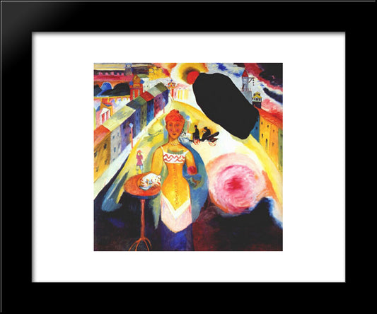 Lady In Moscow 20x24 Black Modern Wood Framed Art Print Poster by Kandinsky, Wassily