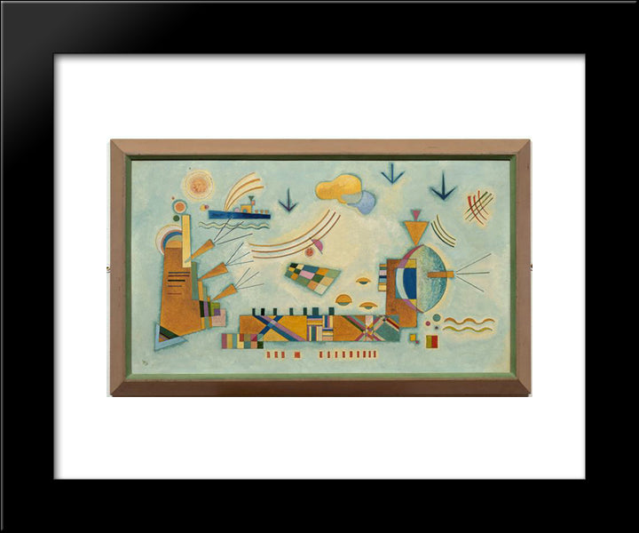 Mild Process 20x24 Black Modern Wood Framed Art Print Poster by Kandinsky, Wassily