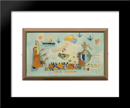 Mild Process 20x24 Black Modern Wood Framed Art Print Poster by Kandinsky, Wassily