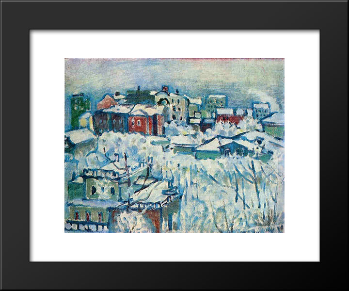 Moscow. Smolensky Boulevard. Study 20x24 Black Modern Wood Framed Art Print Poster by Kandinsky, Wassily