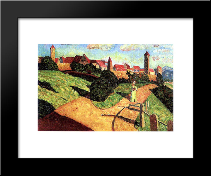 Old Town Ii 20x24 Black Modern Wood Framed Art Print Poster by Kandinsky, Wassily