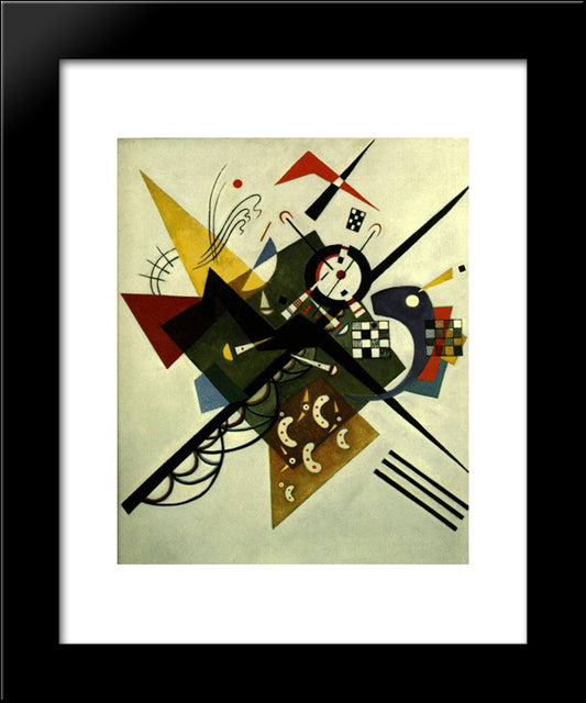 On White Ii 20x24 Black Modern Wood Framed Art Print Poster by Kandinsky, Wassily