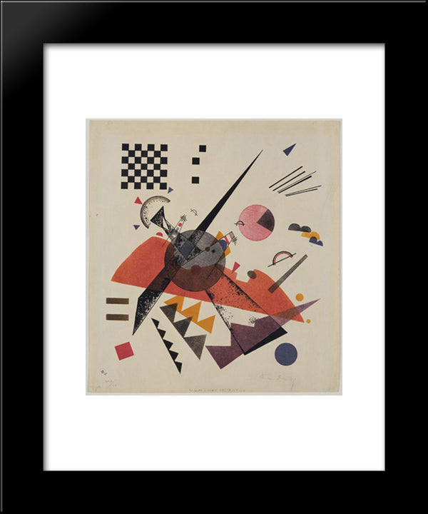 Orange 20x24 Black Modern Wood Framed Art Print Poster by Kandinsky, Wassily