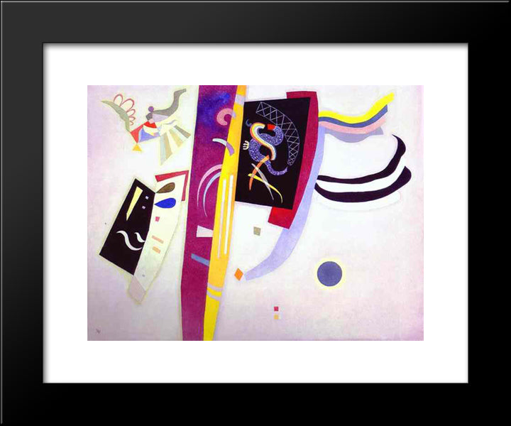 Orange-Violet 20x24 Black Modern Wood Framed Art Print Poster by Kandinsky, Wassily