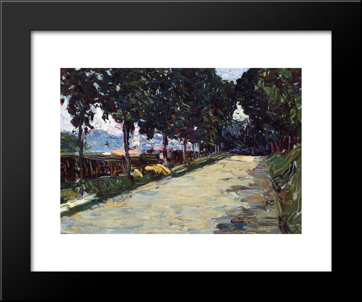 Park Of St. Cloud 20x24 Black Modern Wood Framed Art Print Poster by Kandinsky, Wassily