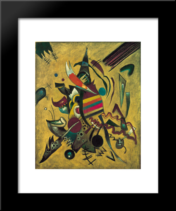 Points 20x24 Black Modern Wood Framed Art Print Poster by Kandinsky, Wassily