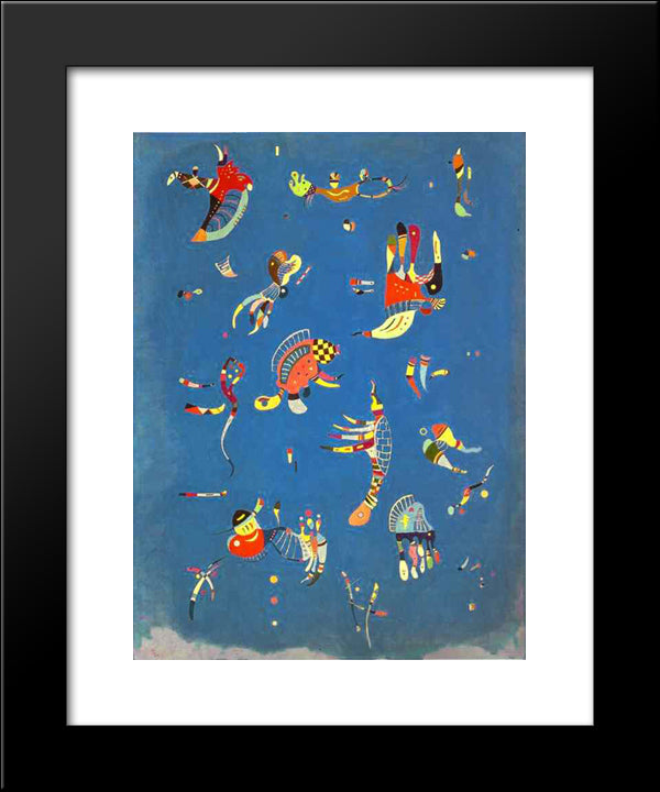 Sky Blue 20x24 Black Modern Wood Framed Art Print Poster by Kandinsky, Wassily