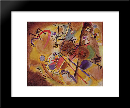 Small Dream In Red 20x24 Black Modern Wood Framed Art Print Poster by Kandinsky, Wassily