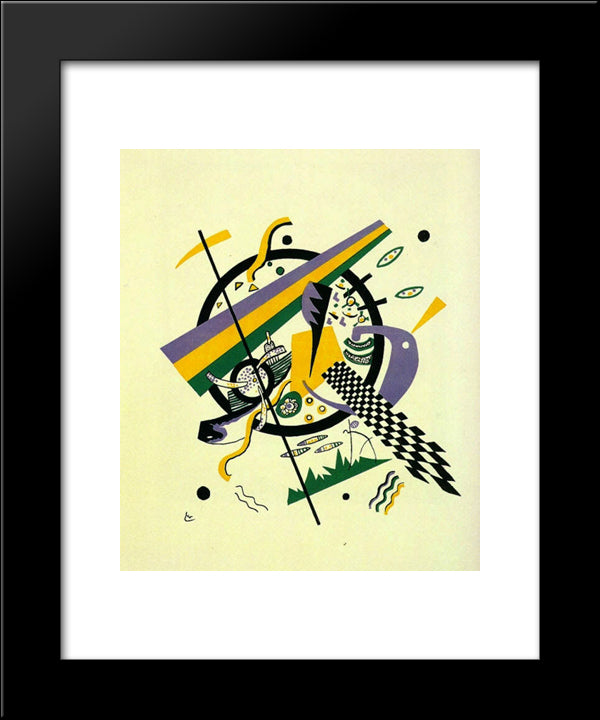 Small Worlds Iv 20x24 Black Modern Wood Framed Art Print Poster by Kandinsky, Wassily