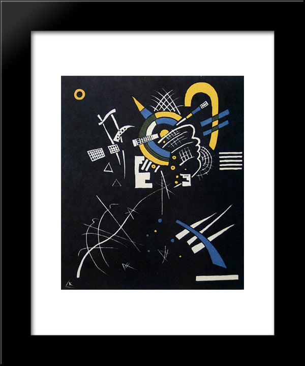 Small Worlds Vii 20x24 Black Modern Wood Framed Art Print Poster by Kandinsky, Wassily