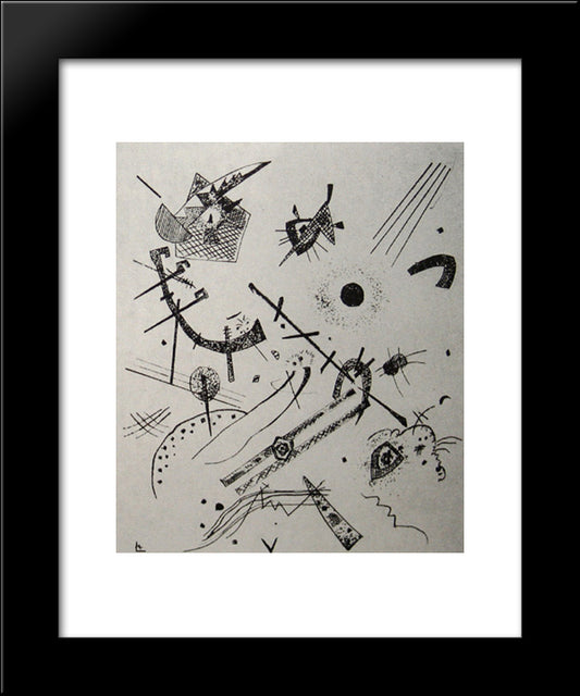 Small Worlds Xi 20x24 Black Modern Wood Framed Art Print Poster by Kandinsky, Wassily