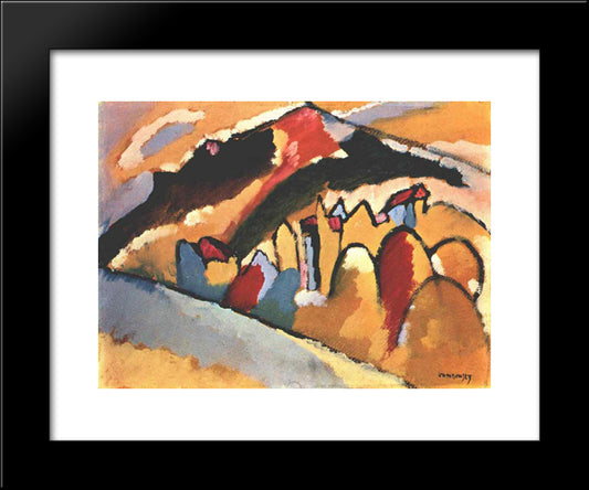 Study For Autumn 20x24 Black Modern Wood Framed Art Print Poster by Kandinsky, Wassily