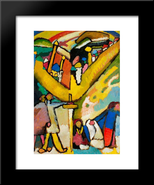 Study For Improvisation 8 20x24 Black Modern Wood Framed Art Print Poster by Kandinsky, Wassily