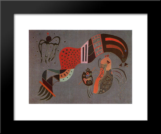 Tempered Elan 20x24 Black Modern Wood Framed Art Print Poster by Kandinsky, Wassily