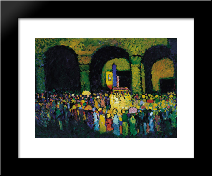 The Ludwigskirche In Munich 20x24 Black Modern Wood Framed Art Print Poster by Kandinsky, Wassily