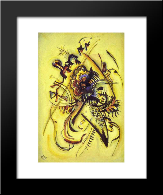 To The Unknown Voice 20x24 Black Modern Wood Framed Art Print Poster by Kandinsky, Wassily