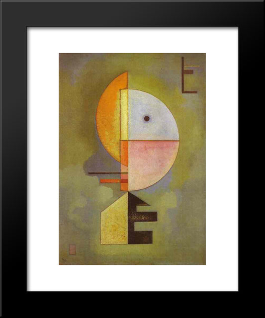 Upward 20x24 Black Modern Wood Framed Art Print Poster by Kandinsky, Wassily